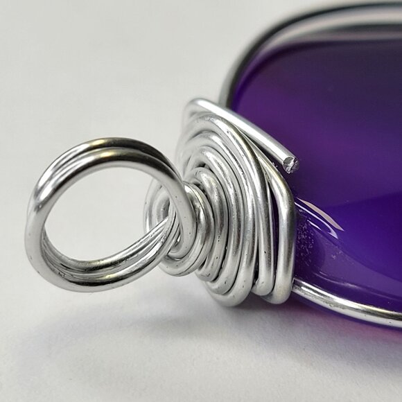 Large Purple Agate Pendant - Picture 8 of 16